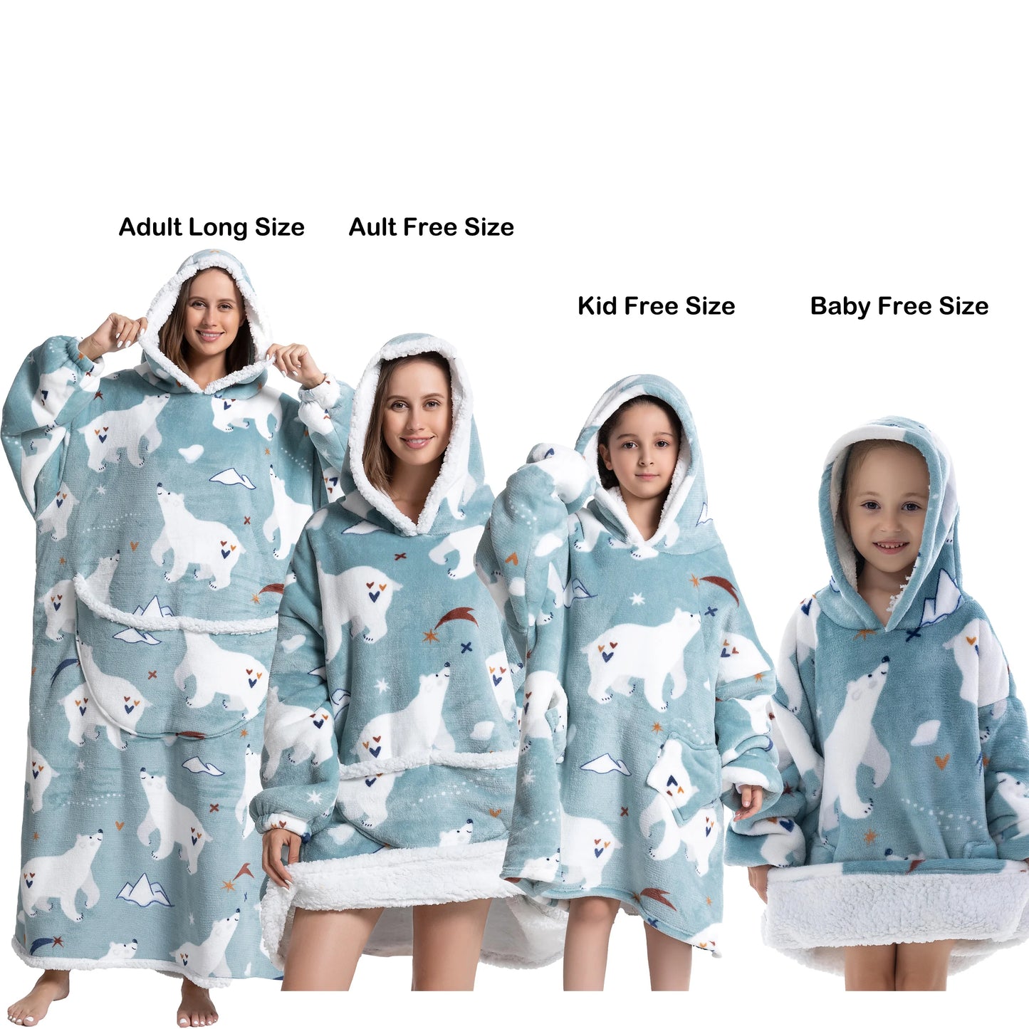 Blanket Hoodie for Kids and Adults